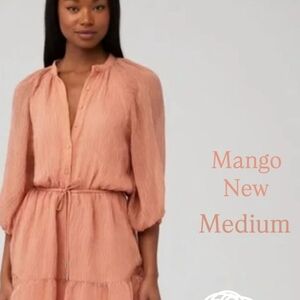 Mango Women's Blush Long Sleeve Dress